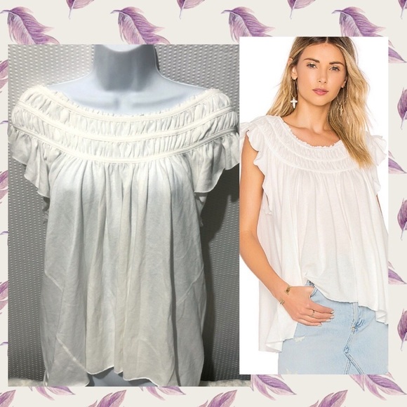 Free People Tops - Free People Ivory Coconut Blouse Sz XS